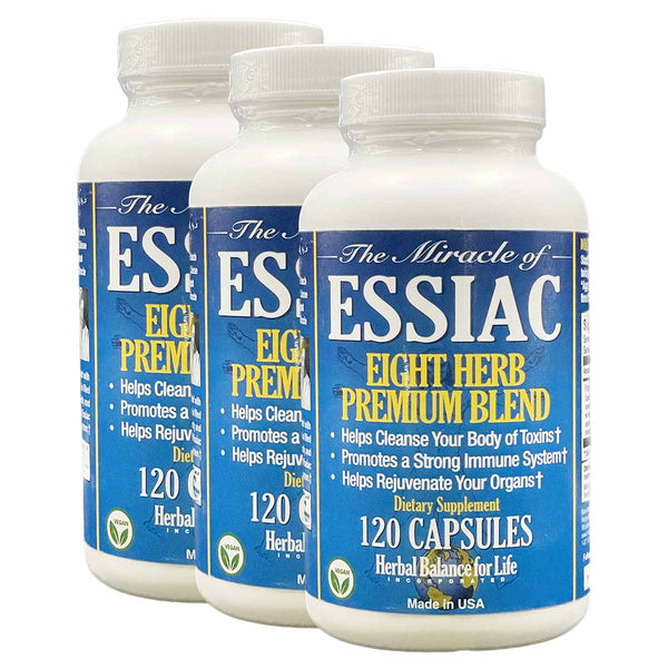 Essiac Tea Capsules, 1066.5 mg, 3 Pack 360 Capsules, Eight Herb Essiac, All Natural, No Brewing or Refrigeration, Great for Travel, 30 Day Supply