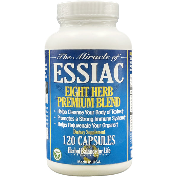 Essiac Tea Capsules, 1066.5 mg, 100% Organic, 120 Capsules, Eight Herb Essiac, All Natural, No Brewing or Refrigeration, Great for Travel, 30 Day Supply.